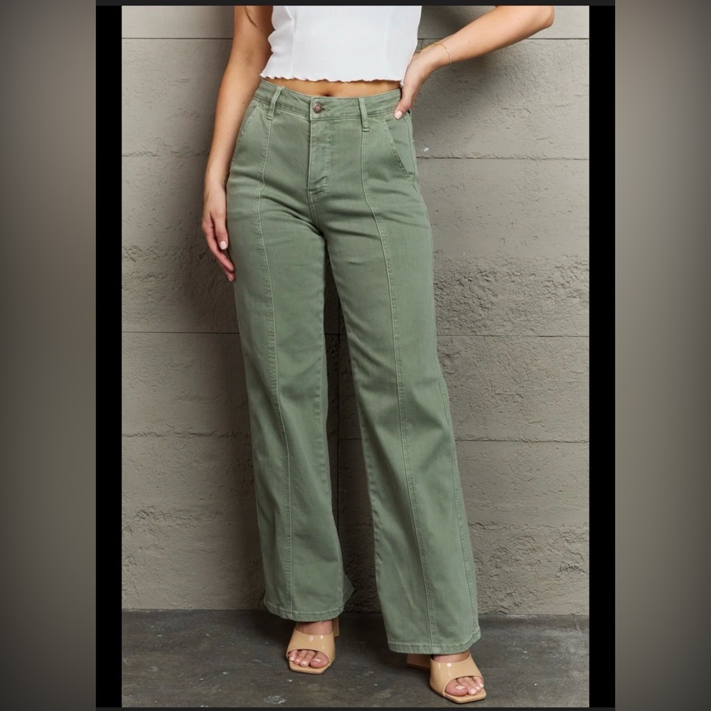 Judy Blue Alice high-waisted front seam straight-leg jeans